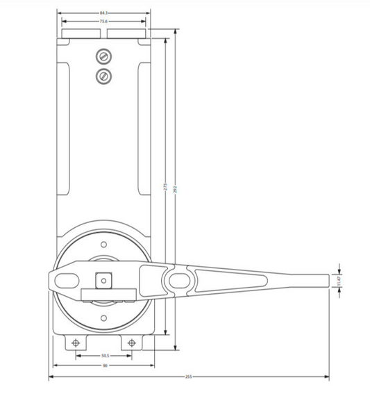 Assa Abloy Concealed Transom door closer Kit Hold open