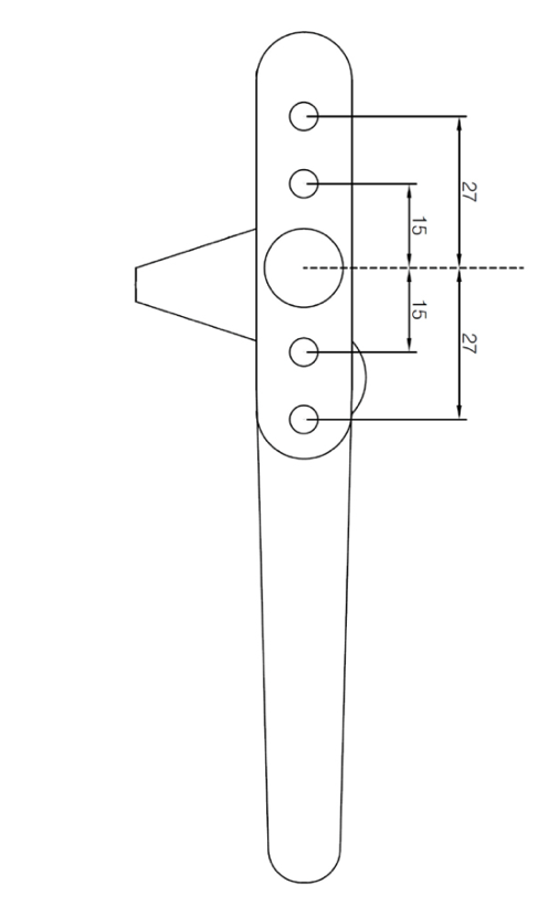 Universal Cockspur Window handle Right Hand Black
