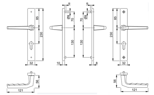 Munster Joinery Door handle gold Frankfort