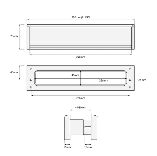 Munster Joinery Postmaster Standard letterbox Black