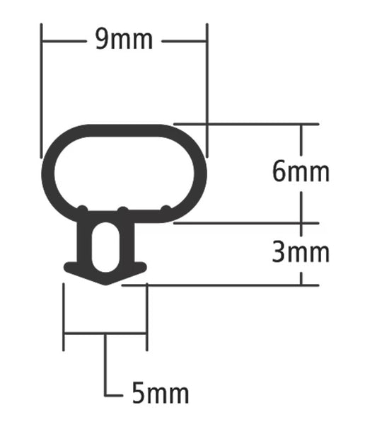 PVC window and door seal (sold Per Meter)