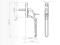 Munster Joinery Homewise left hand Brushed Chrome locking Window Handle