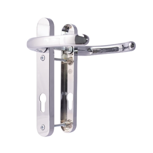 Chrome Short Backplate Lever Lever Door Handle