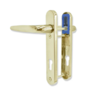 compare product Gold / Brass Short Backplate Lever Lever Door Handle