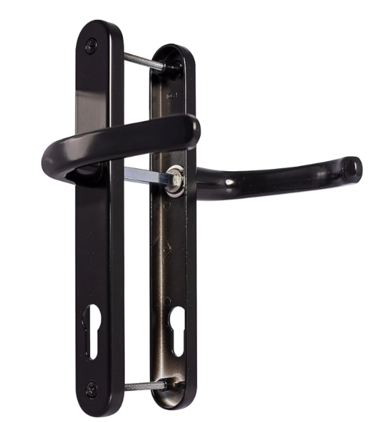 Black Long Backplate Lever Lever Door Handle