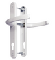 White Long Backplate Lever Lever Door Handle