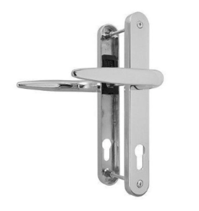 Chrome Long Backplate Lever Lever Door Handle
