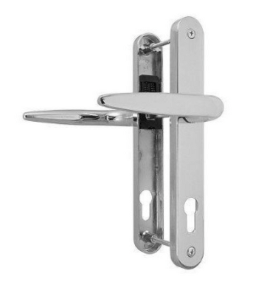 Chrome Long Backplate Lever Lever Door Handle