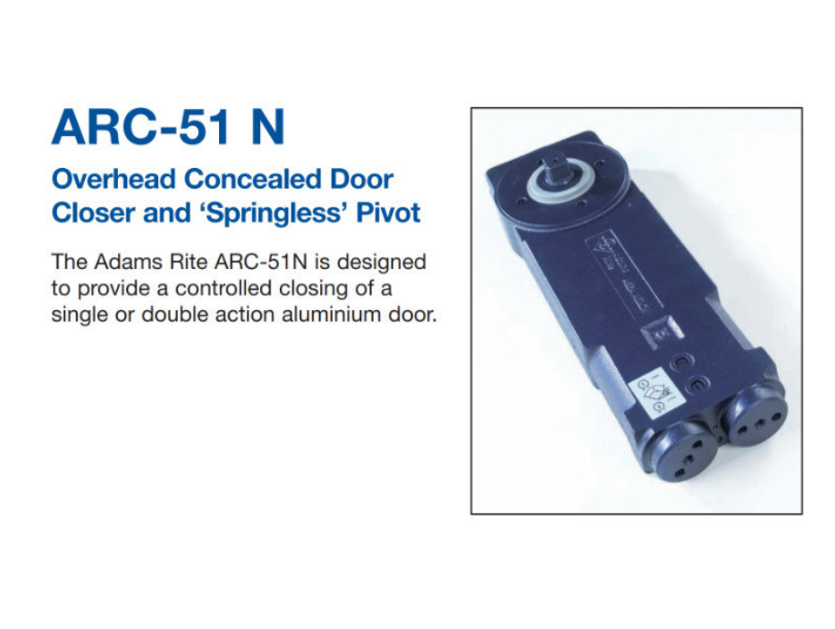 Assa Abloy Concealed Transom door closer Kit Hold open