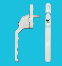 Munster Joinery White  Homewise Left Hand Locking Window Handle
