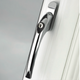 Pro Linea Universal PVC window handle Silver 30mm long Spindle