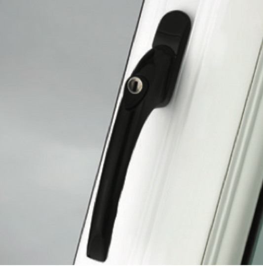 Pro Linea Universal PVC window handle Black 30mm long Spindle