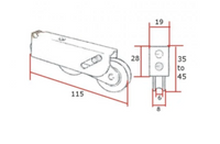 Aluminium Patio Sliding Door Wheels